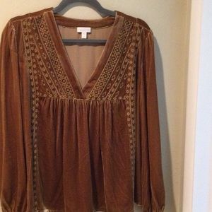 Garnet Hill velvet top